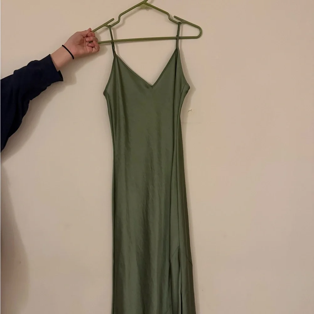 Wilfred Olive Slip Midi Dress - Picture 3 of 5